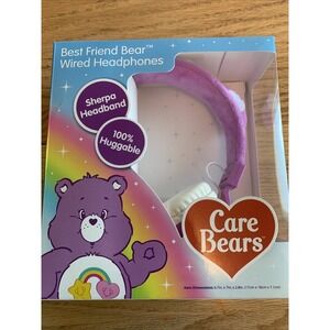 Care Bears BEST‎ FRIEND BEAR Wired Headphones w/Sherpa Headband (2023, Cloudco)
